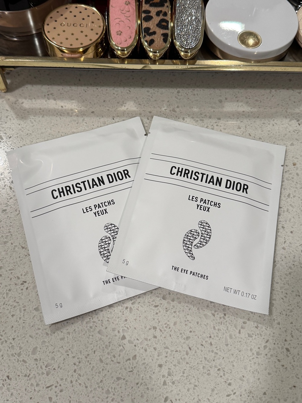 Christian Dior❕Set of Two ! Sheets Gray Eye Patches - Picture 5 of 10